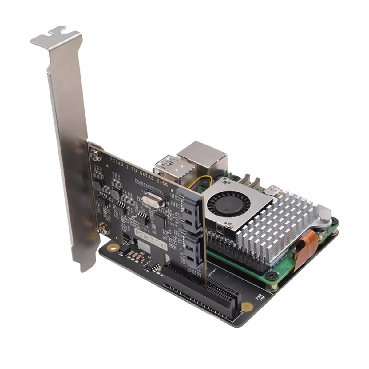 AT87-X1010 PCIe FFC Connector to Standard PCIe X4 Slot Expansion Board for Raspberry Pi 5