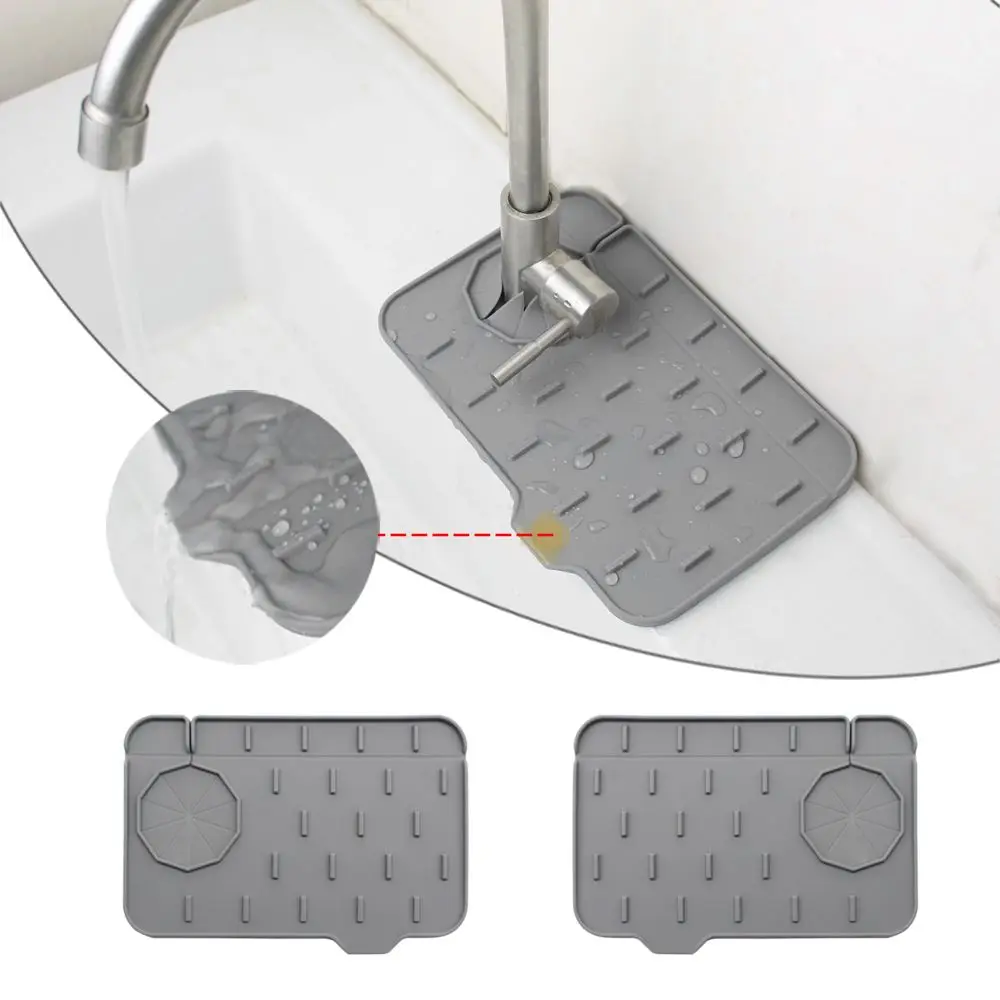 Waschbecken Wasser Verhindern Schüssel Trocknen Pads Wasserhahn Wraparound Splash Catcher Wasserhahn Saugfähigen Matte Silikon Ablauf Pad Spritzwassergeschützt