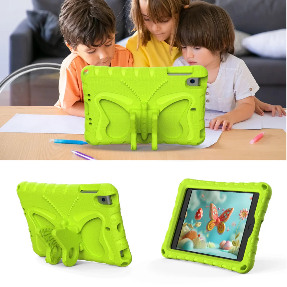 EVA Kids Cute Case for iPad mini 5 4 3 2 1 7.9 inch A1432 A1538 A2124 Cartoon 3D Stand Butterfly Kids Shockproof Tablet Cover