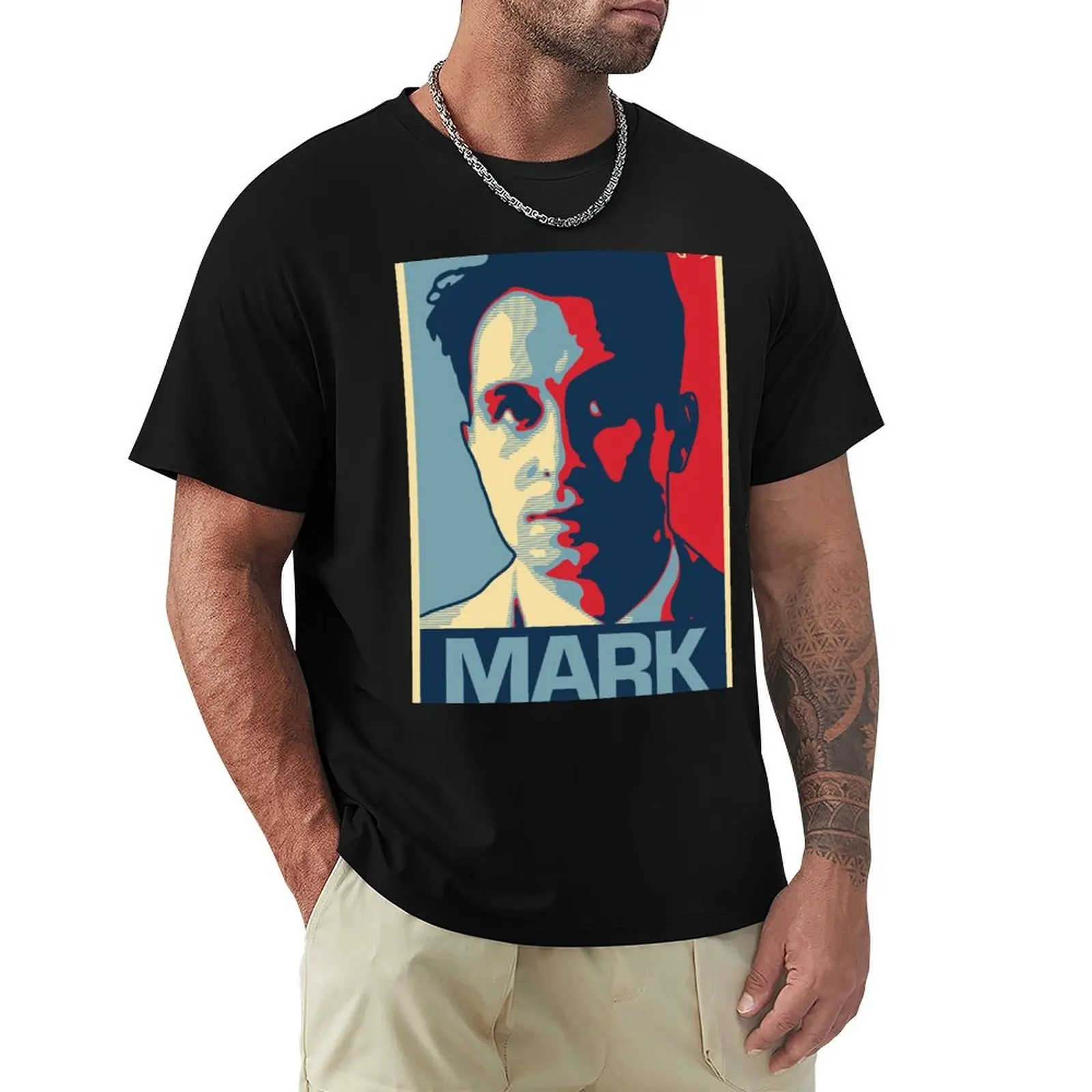 Mark T-Shirt Simple Solid Color Crew Neck Tee