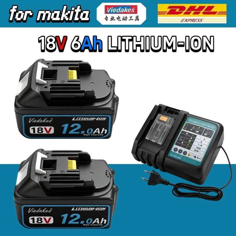

New 18V 8Ah/10Ah/12Ah Power tool Battery for makita 18V battery DGA404 DTW700 DHR202 DJV182 DDF487 DTD172 DHP489️