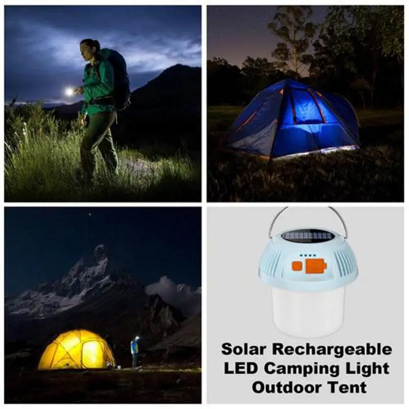 LED Tent Light IP45 Waterproof Outdoor Lamp With 3 Light Modes Power Bank Rechargeable Portable Light For Camping Hiking Power