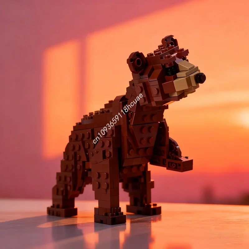 

213 деталей MOC: Конструктор «Медвежонок» — развивающая модель для сборки, идеальный подарок на Рождество, творческая игрушка для детей, развивающая моторику и логическое мышление.