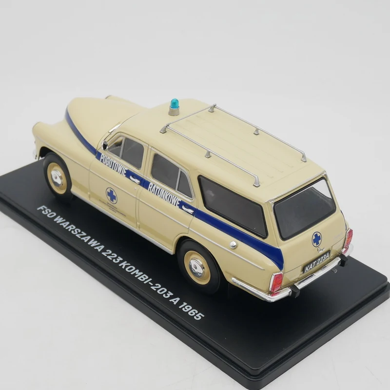 Ixo Scala 1:24 Pressofuso In Lega FSO WARSZAWA 223 KOMBI 203 A 1965 Ambulanza Giocattoli Auto Modello Classici Regali Per Adulti Souvenir Display