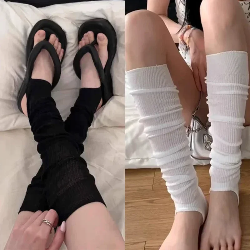 Fashion Simple Long Knee High Socks Girls Ballet Style Mid-calf Calf Socks Sun Protection Stepping on Feet JK Stockings 2026 NEW