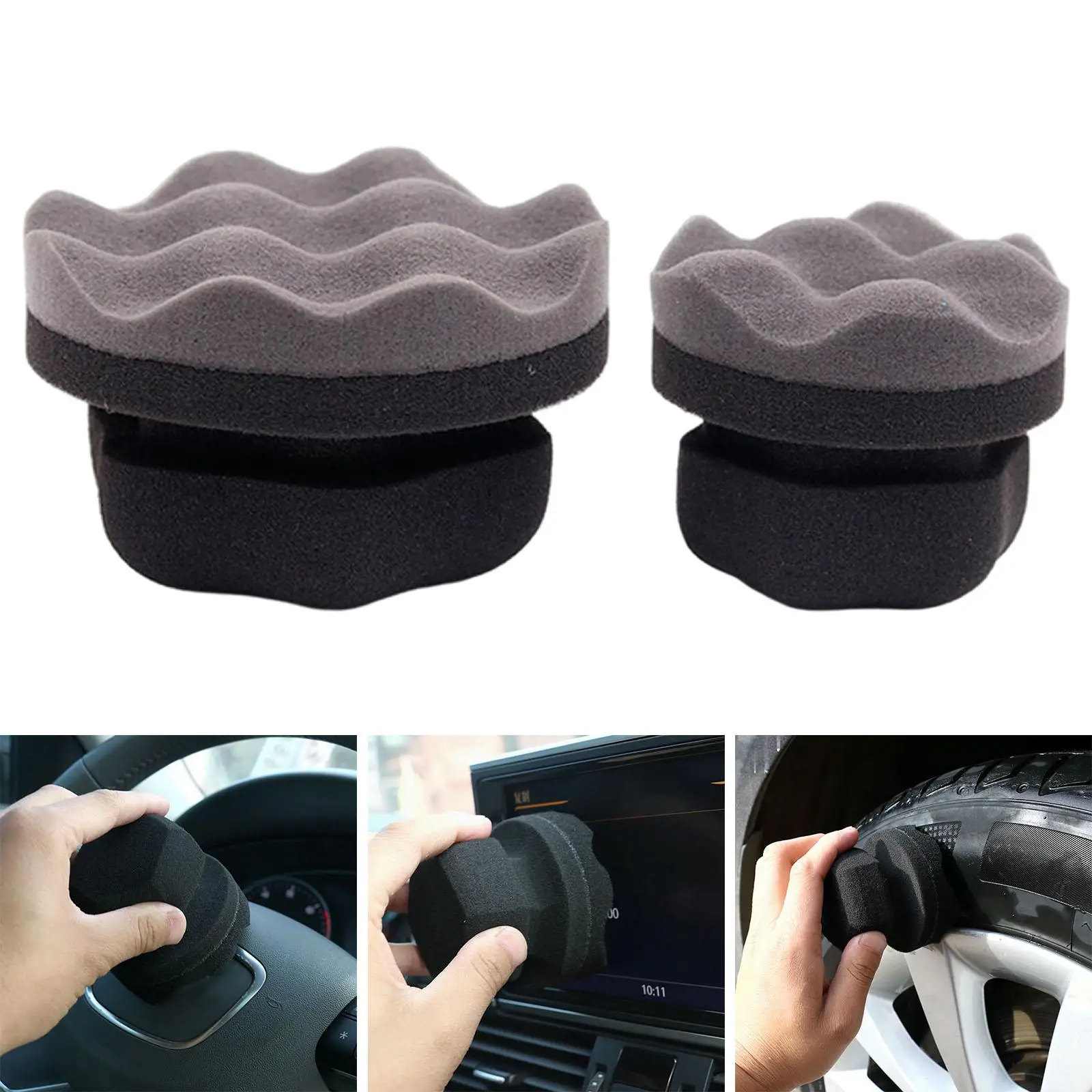 Auto Waxing Pads Sponge Wheel Backing Pad Applicator Manual Polishing Pad Car Polisher Kits for Drill Car Sealing Glaze Vehicle