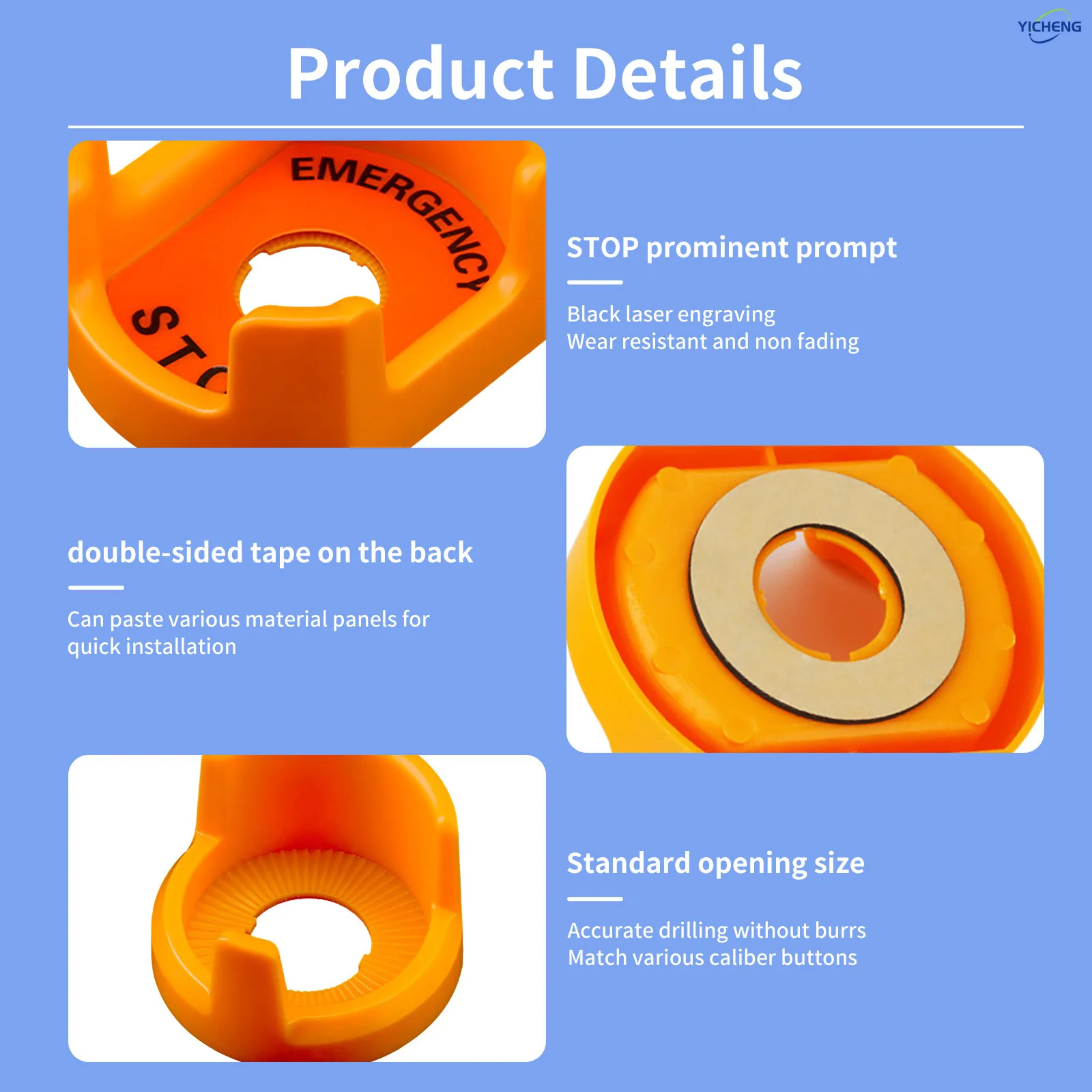 10Pcs 16mm-22mm hole Emergency stop button protective cover, preventing misoperation,switch protective seat