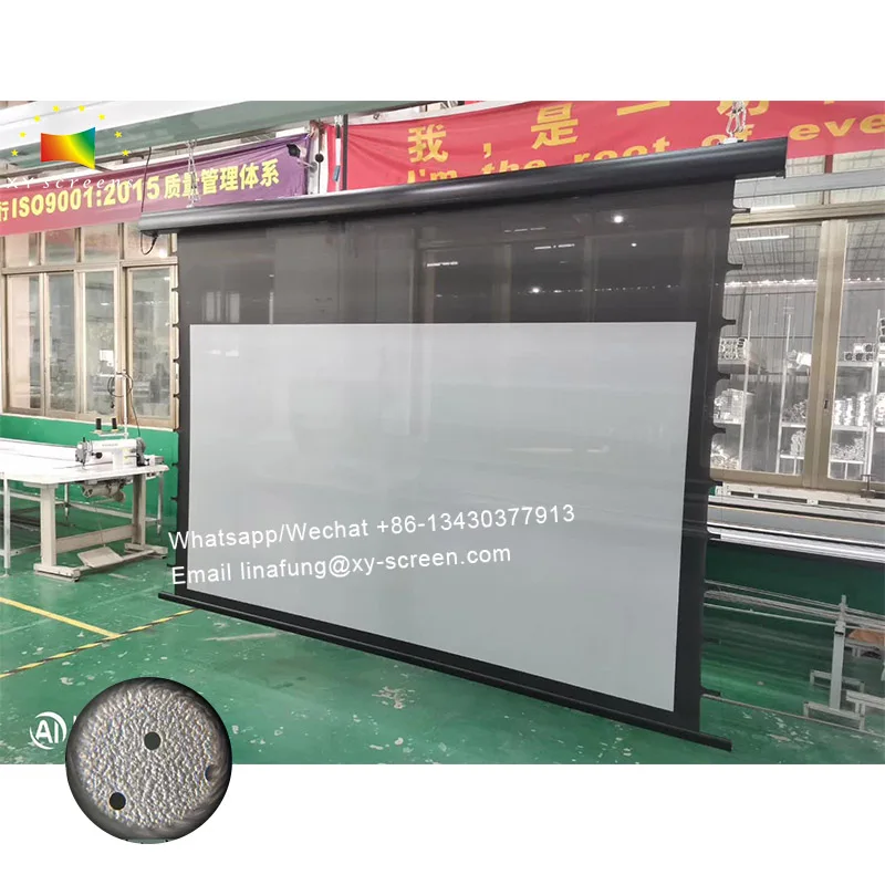 

XY экраны 70-250 дюймов Премиум Электрический натянутый Benq JVC DLP экран проектора с высоким коэффициентом усиления 4K ALR акустически прозрачный