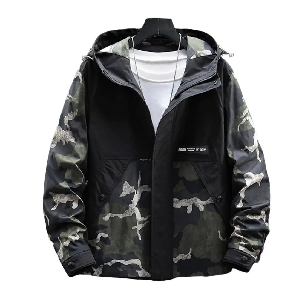 Men Camouflage Hoodie Jacket Harajuku Jacket Autumn Winter Windbreaker Men Fashion Clothing Military Army Coat Men Outwear Coats