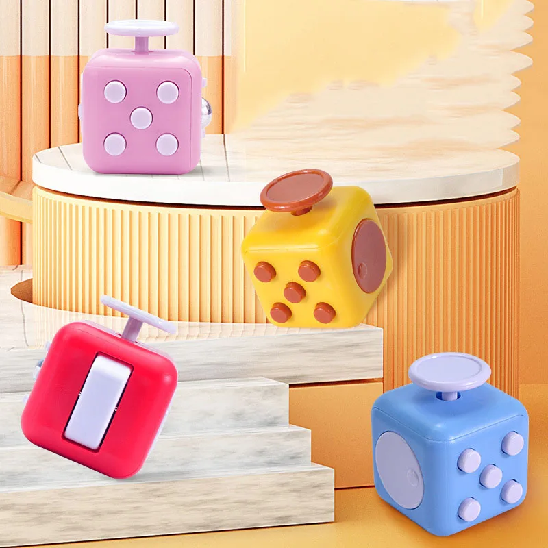 New Qite Six Sided Dice Stress Relieving Toy Creative Interest Cultivating Intellectual Development Stress Relief Fidget Toy