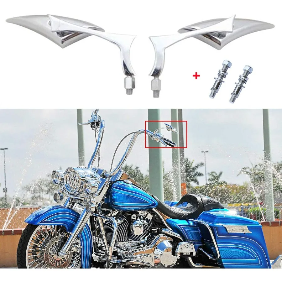 

Хромированные мотоциклетные зеркала заднего вида для Harley Road King Street Glide Softail Road Glide Electra Dyna Cruiser Bobber Chop