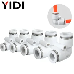 5/10/20pcs Plastic Push in 90 Degree Compressed Air Hose Angle Elbow Connector Pneumatic Tube Corner Fittings PV 4mm 6mm 8mm 4 6