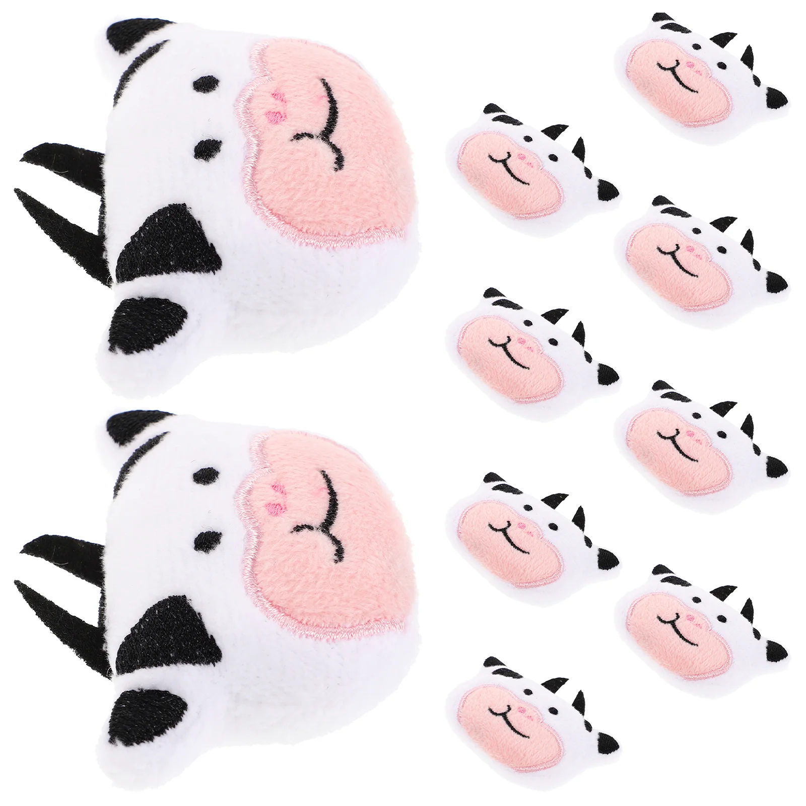 

10 Pcs Cow Plush Halloween Stuffed Animal Cattle Soft Cute Farm Animals Child