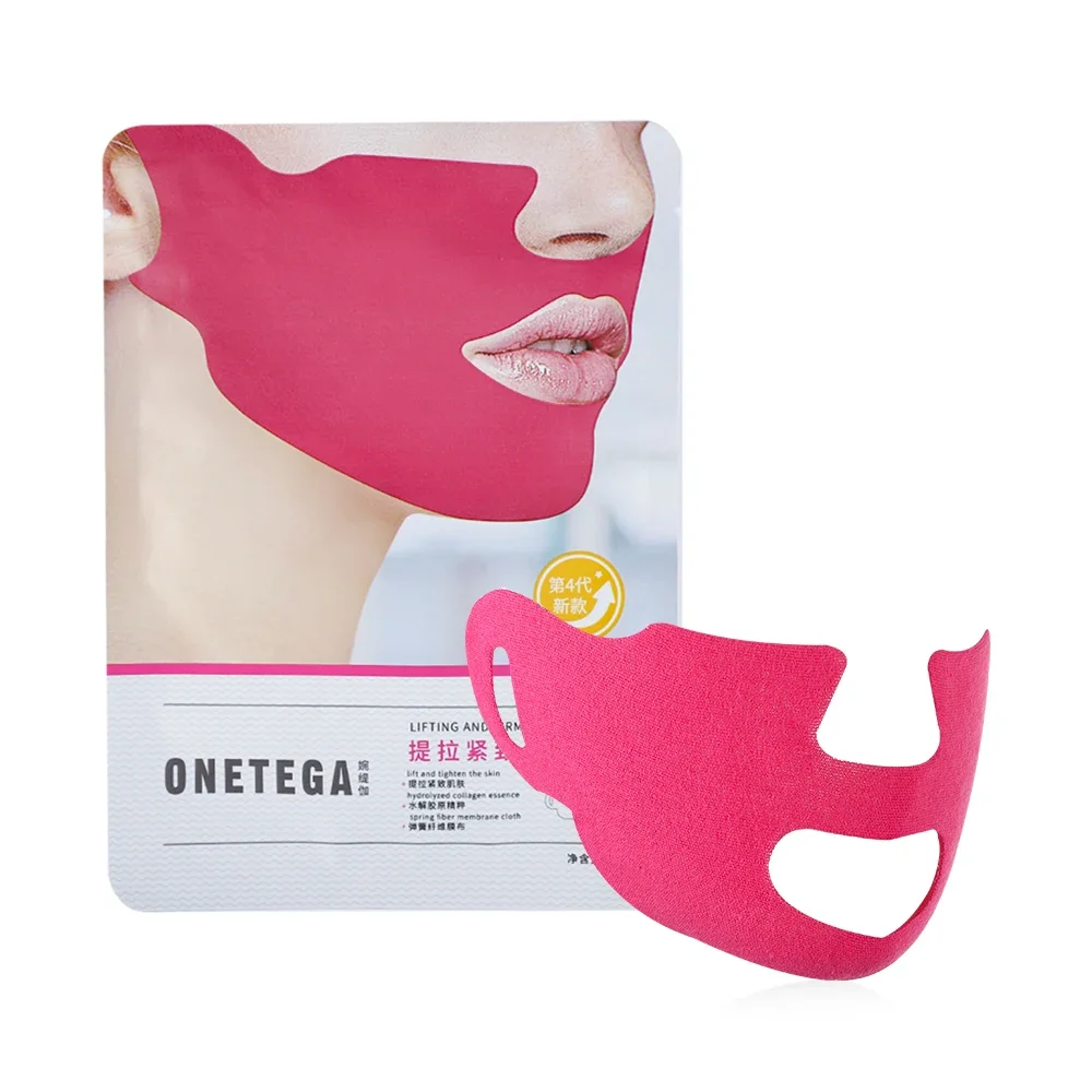 4D Oorhaak V-vormig Gezichtsmasker Hydraterende Face Lift Afslankmasker Anti Gezwollen Oor Aanscherping Dubbele Kin Reducer voor Huidverzorging