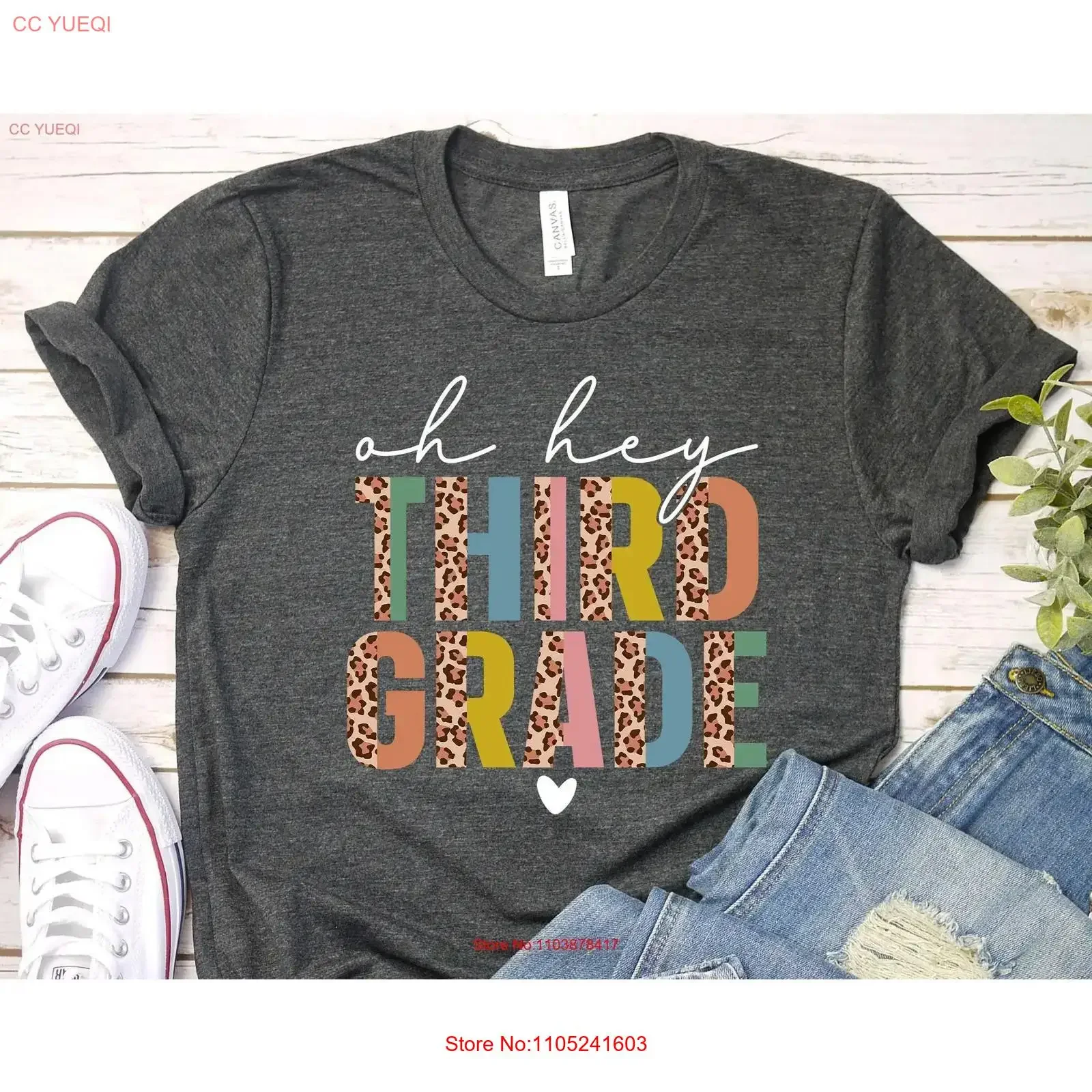 Oh Hey Third Grade Teacher T Shirt 3rd Team Squad Crew Leopard Print vintage Washed designer clothes streetwear Stylish