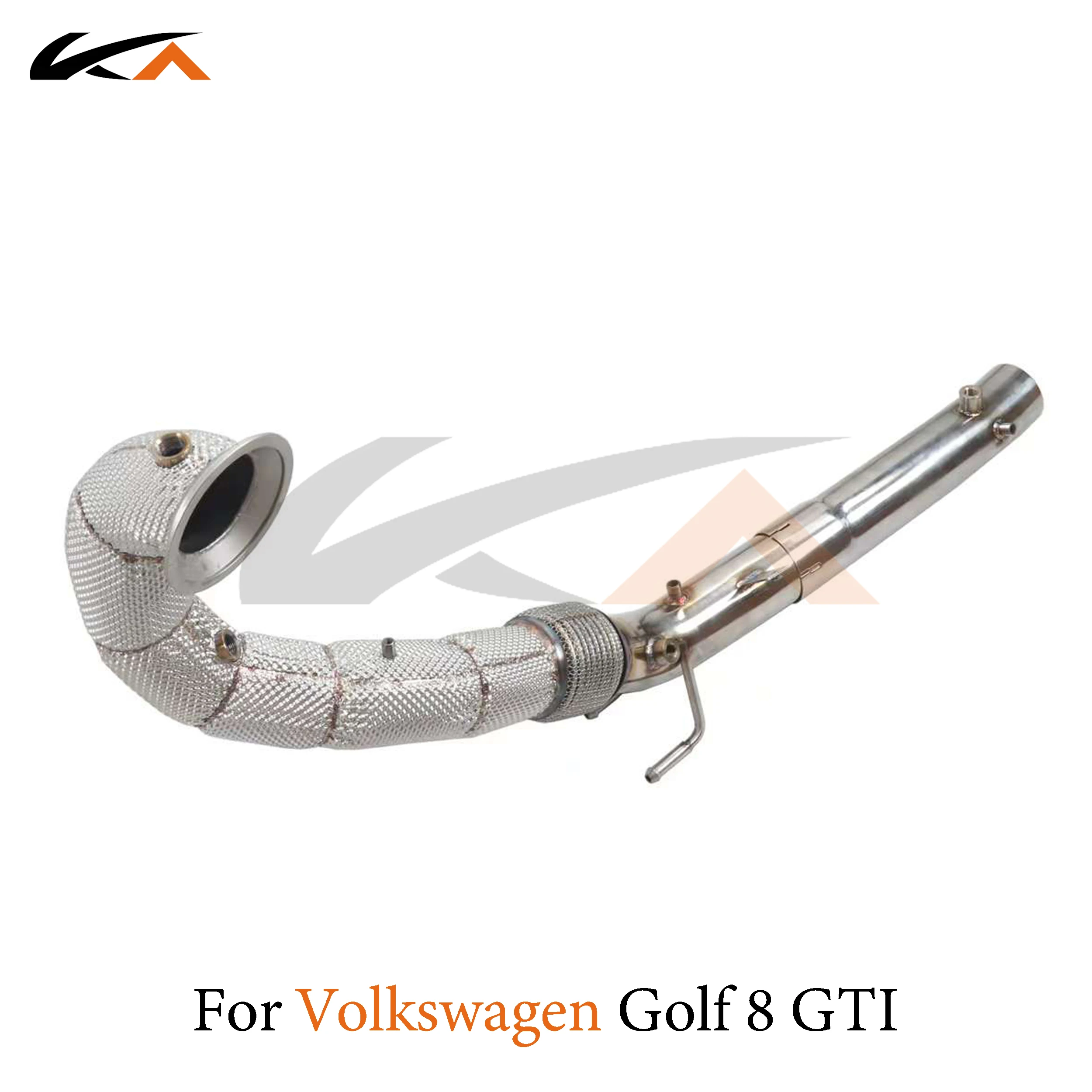 KA Tuning downpipe exhaust stainless headers for Volkswagen Golf 8 GTI 2.0T performance parts heat shield catalysis with opf