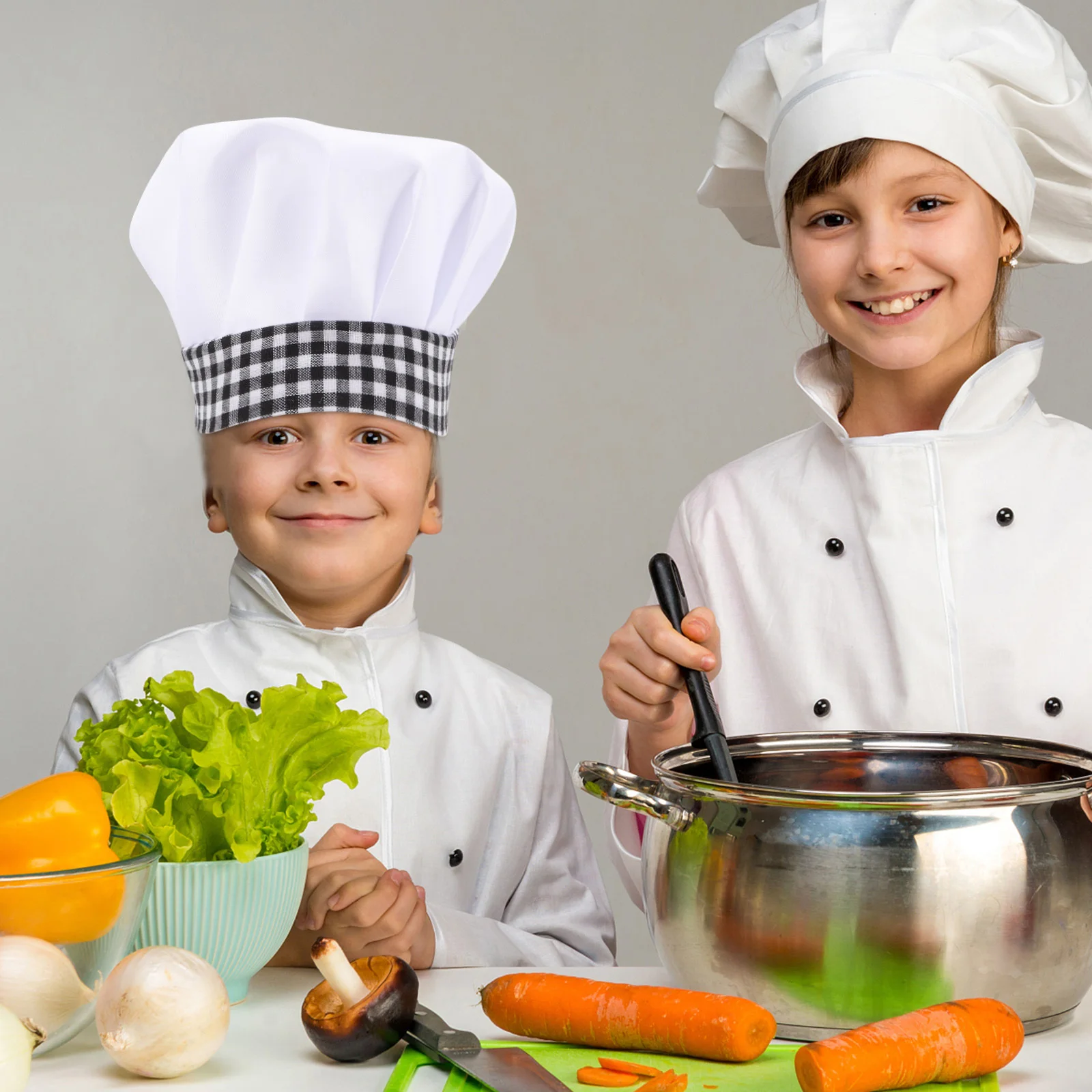 

1 set Kids Chef Costume Set Short Sleeve Uniform With Apron Hat For Career Day Halloween Christmas Pretend Play Gift Outfit