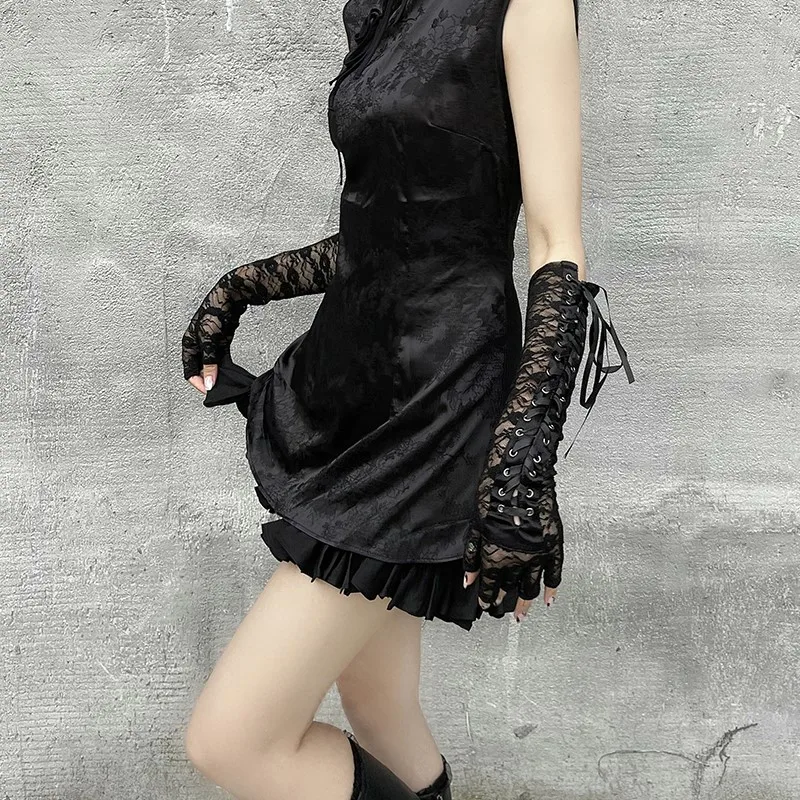 French Black Lolita Sweet Cool Hot Girl Style Wear Lace Gloves Oversleeve