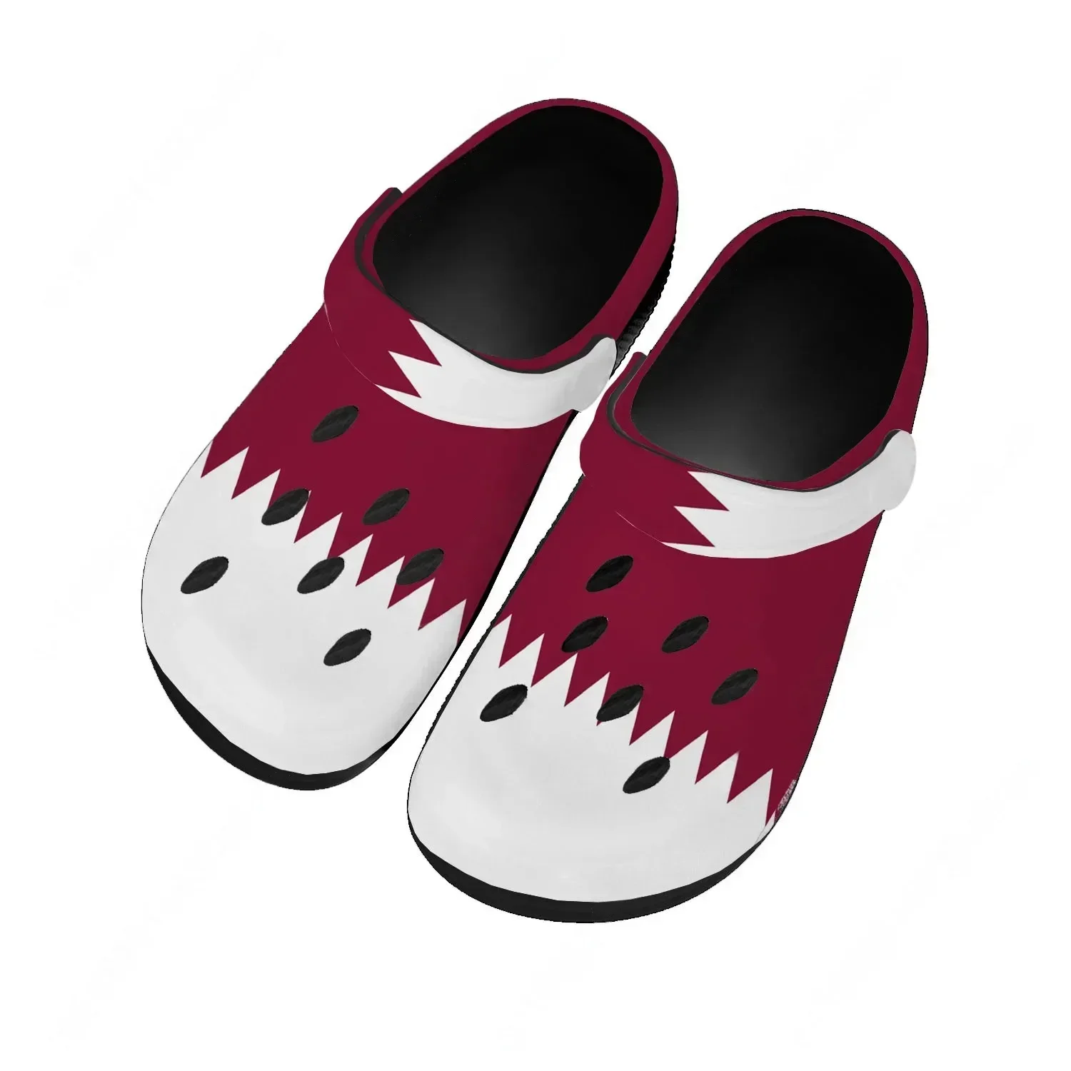 Qatar National Flag Water Shoes Men Women Comfortable Home Garden Clogs Customizd Sandals Beach Breathable Hole Slippers