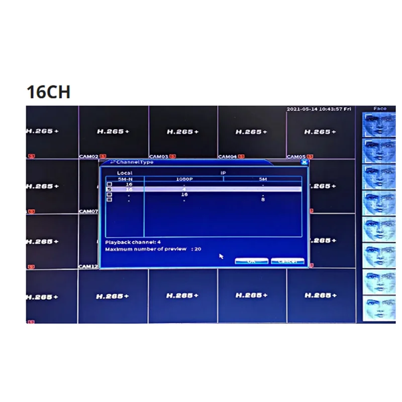 أداء مستقر-Xmeye NVR DVR Board 5M-N 1080P 4CH Hybrid 6 In 1 مع الصوت عبر محوري لـ CCTV AHD Tvi CVBS التناظرية IP جاء
