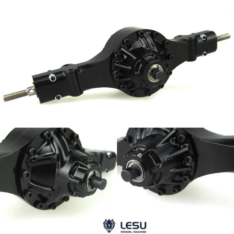 1/14 LESU RC Truck Differential Through-Drive Rear Axle Q-9022 For Tamiya SCANIA VOLVO Tractor Truck Parts Truck 1:14 R/C Parts