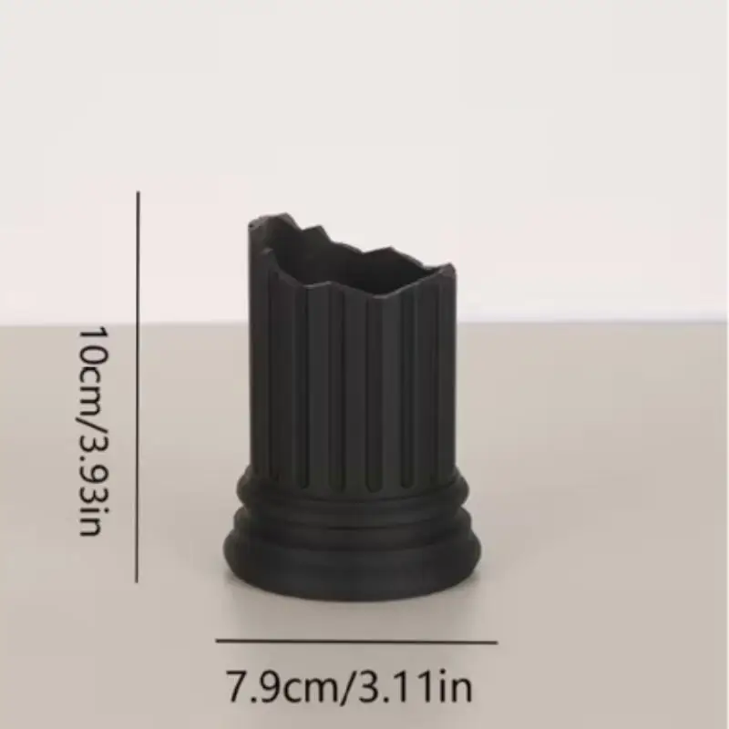 Ancient Greek Roman Pillar Pen Holder 1 Piece Unique Irregular Storage Box Stationery Organizer for Home Office School Desk