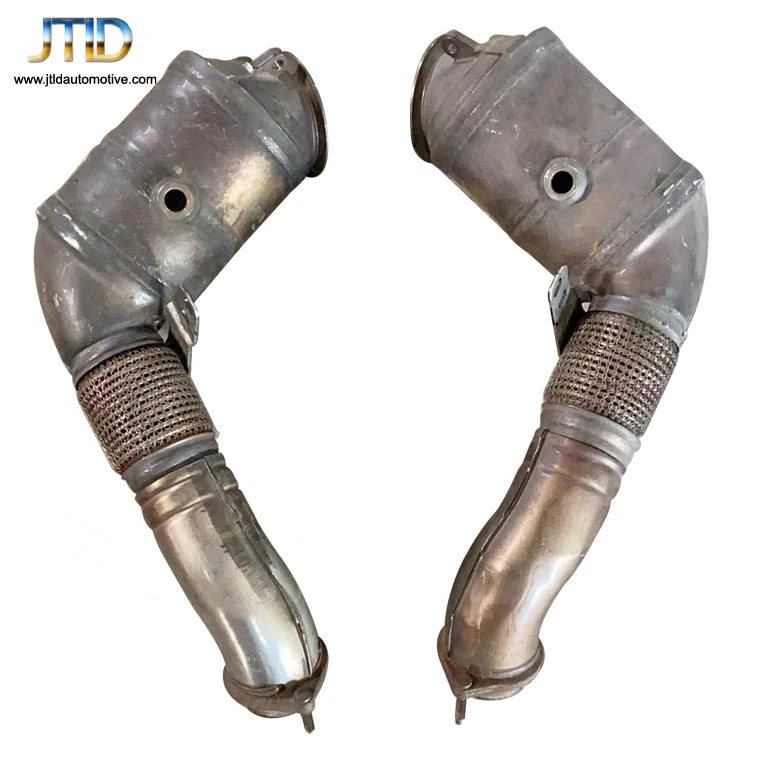 

Stainless Steel Exhaust Downpipe For Bmw 2009 E70 X5M 4.4L twin turbine without Catalytic Converter and heat shield