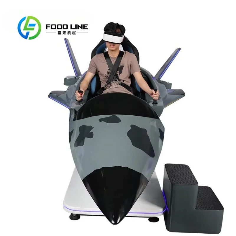 Customize Motion Platform VR 360 Degree Full Motion Flight Game Cockpit Aircraft Controller Simulator Cabin Indoor Shopping Mall