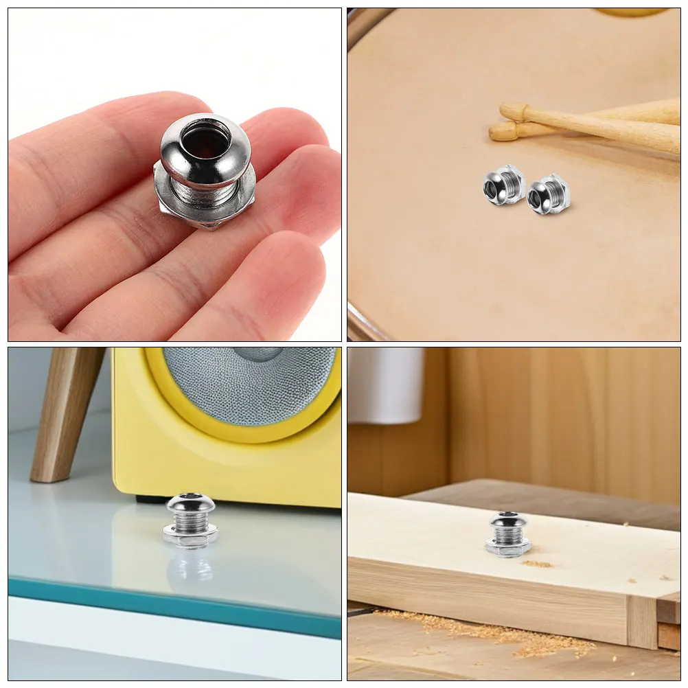 

8 Pcs Snare Drum Screws Air Vent Hardware Ventilation Kit Hole Steel Accessories