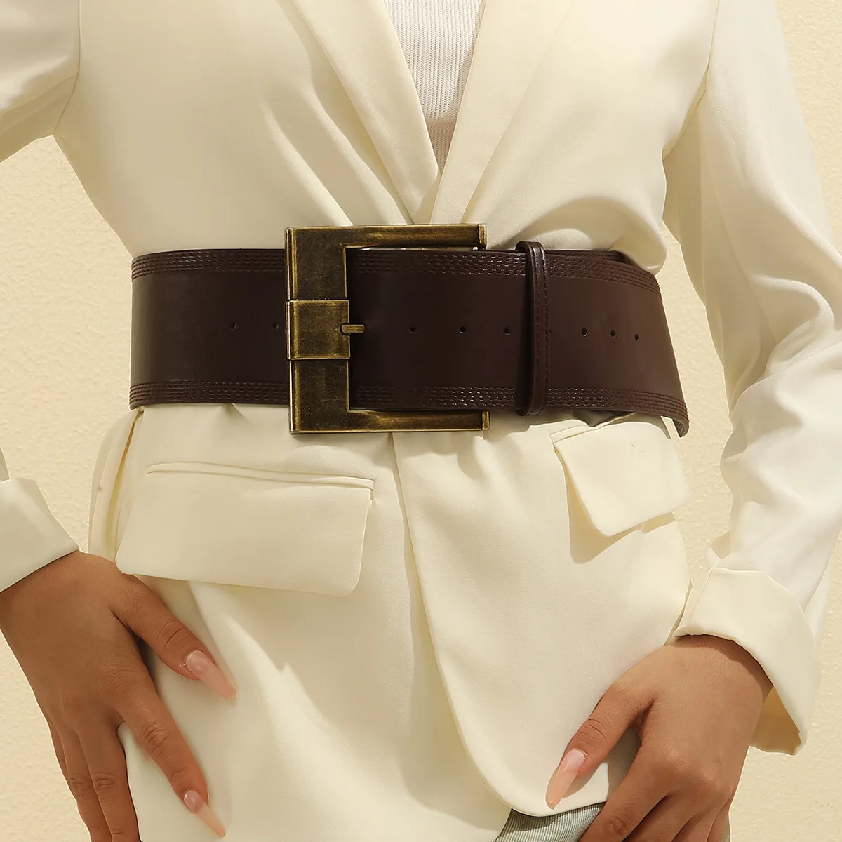

Desinger Belts For Women Vintage Wide Waistband Plus Size Western Cowgirl Cowboy Goth Y2k Brown Black Red Fashion Belt Female