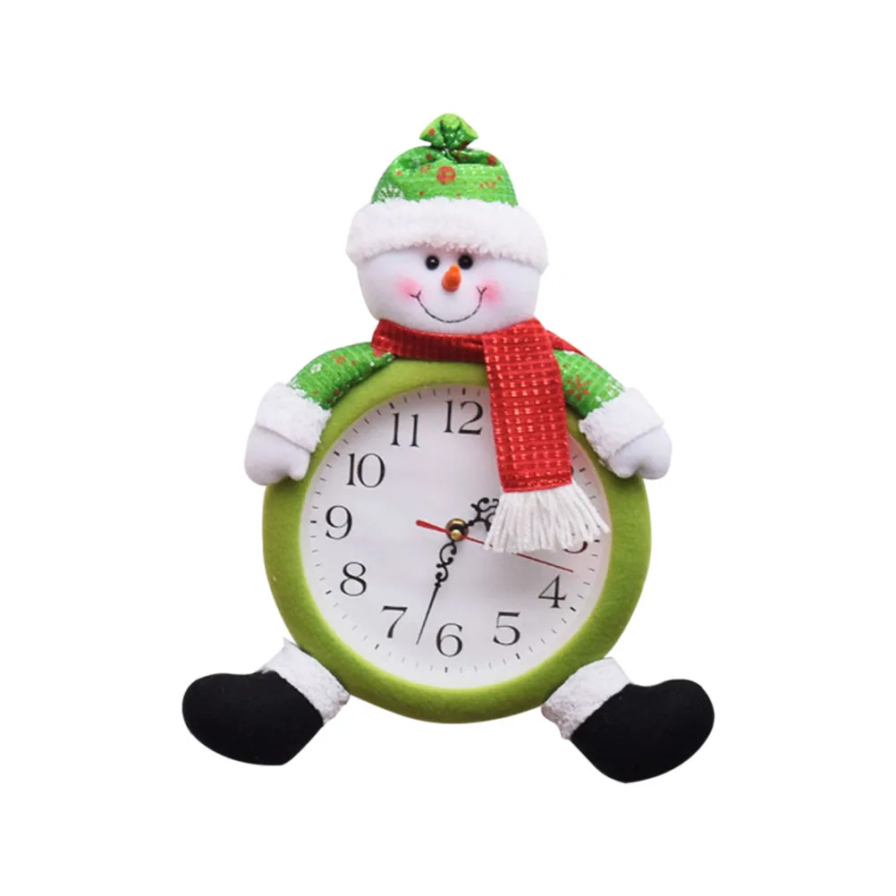 

Snowman Clock Acrylic Electronic Hanging Wall Desk Christmas Ornament Home Decoration Bedroom Hotel Accessories Festive