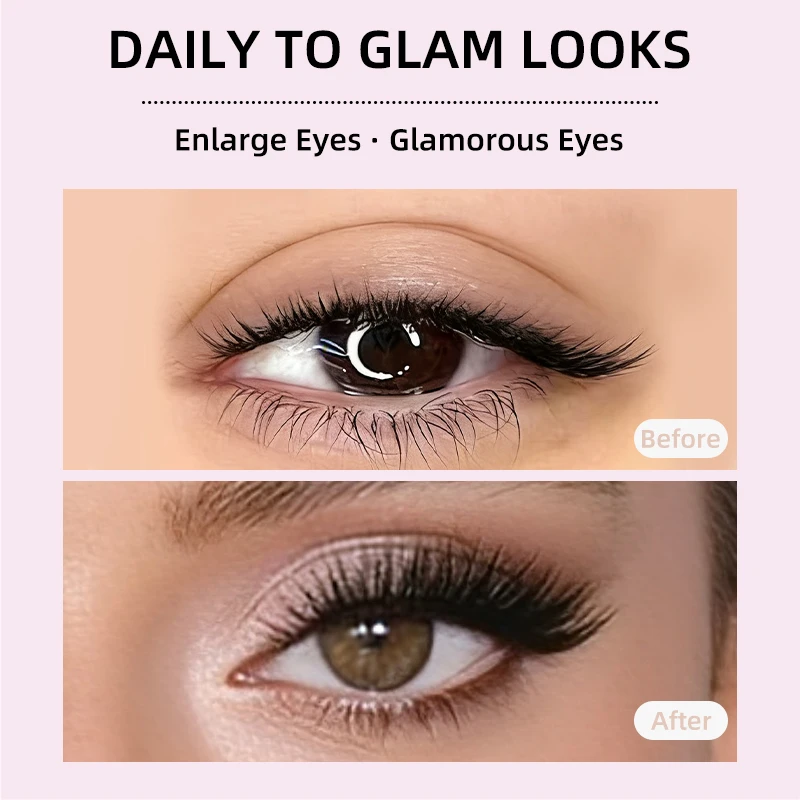 DINGSEN 14 Reihen Volumen Einzelwimpern Natürliche Lange Wimpernbüschel Gemischte Längen DIY Cluster Wimpernverlängerungen – Detail 6