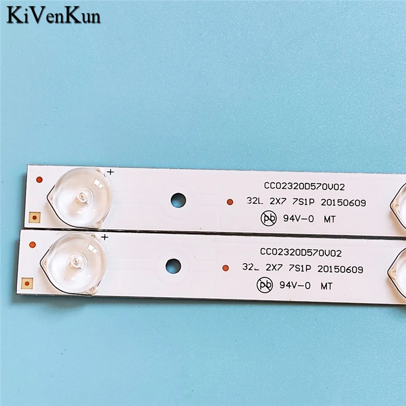 LED TV Bands Bars CC02320D570V02 32L 2X7 7S1P Backlight Strip CC02320D570V12 320L 32E9 7S1P 2X7 1210 Kits Bands For AOC T3211M