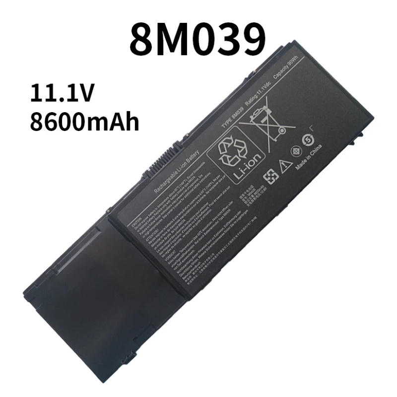 11.1V 8600mAh 90Wh 8M039 Battery For Dell Precision M6400 M6500 C565C KR854 312-0215 312-0873 4P887 Laptop Battery