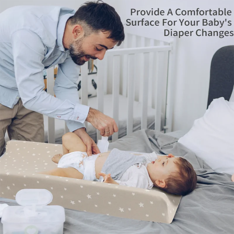 غطاء وسادة تغيير الحفاضات للأطفال قابل للتمدد وناعم وقابل لإعادة الاستخدام وطاولات تغيير الحفاضات على طراز المزرعة وغطاء حصيرة تغيير الحفاضات #6