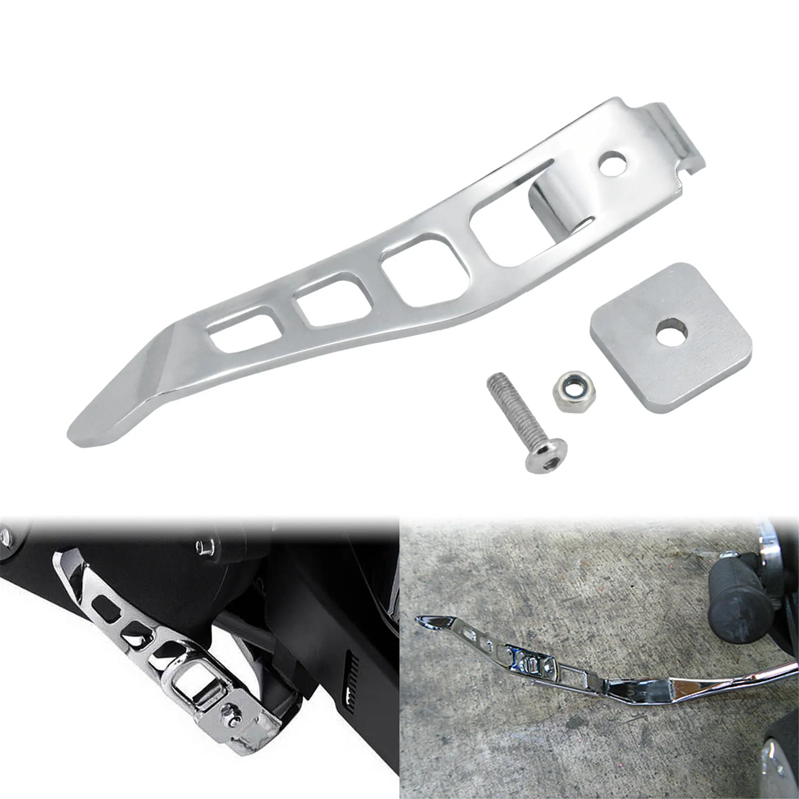 Motorrad Kicks tand Stand verlängerung Motorrad Fuß pedal Unterstützung für Harley Dyna 2015-2018 Fat Bob FXDF Low Rider FXDB Fat Bob