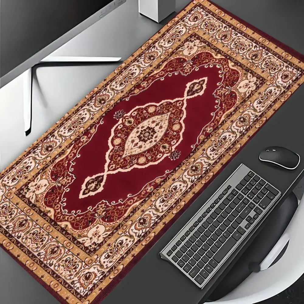 

XXL Large Gaming Mouse Pad,Persian Carpet Design, Non-slip Rubber Desktop Pad, Lock Edge, Perfect for Office and Gaming Settings