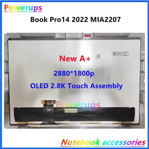 New A+ Laptop LCD/LED OLED Touch Screen Frame/Bezel Assembly For MI/Xiaomi Book Pro14 2022 MIA2207-AI BD BI 2.8K ATNA40YK05-0