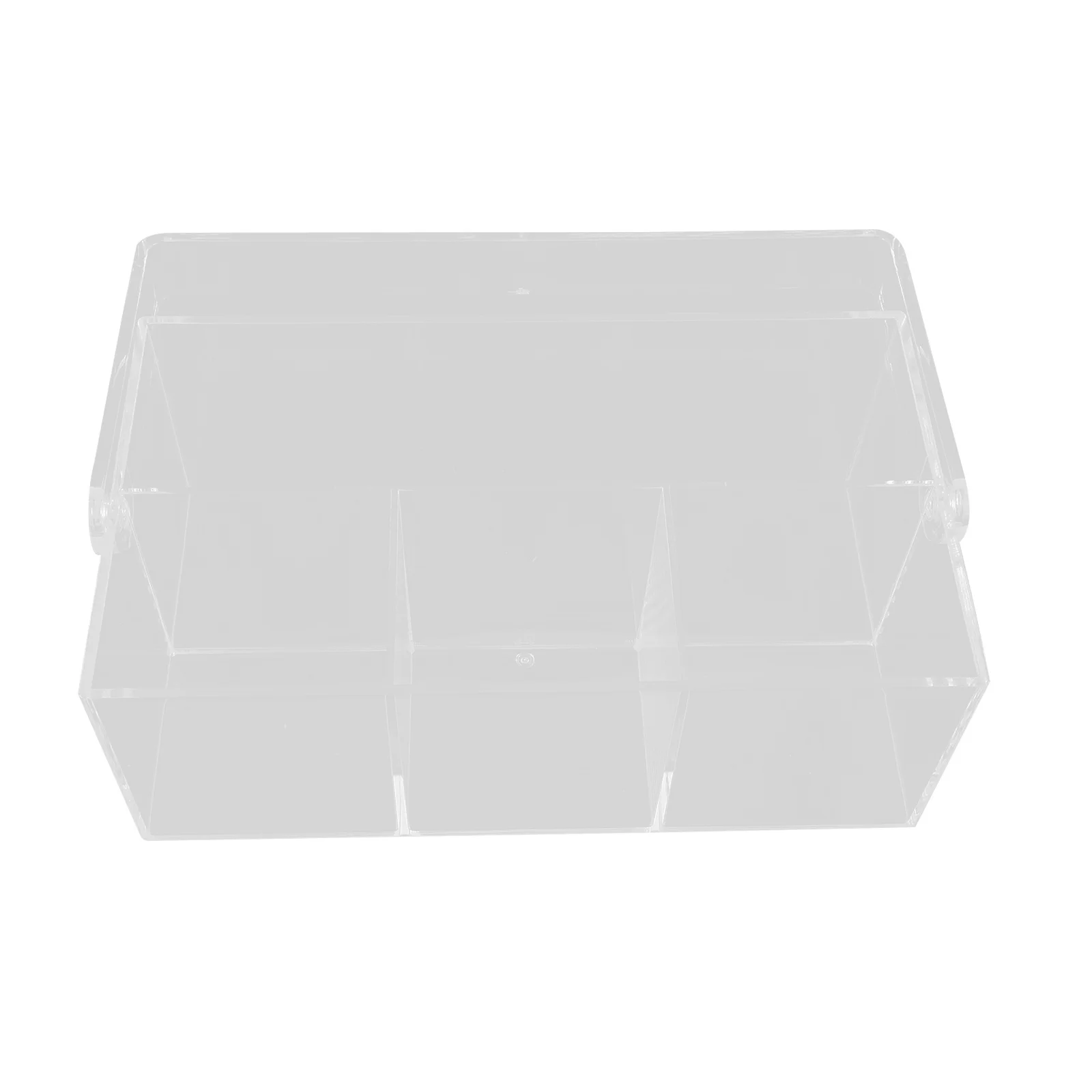 

Clear Acrylic Cutlery Storage Box Transparent Organizer Acrylic Handle Kitchen Picnic Party Tableware Organizer Silverware