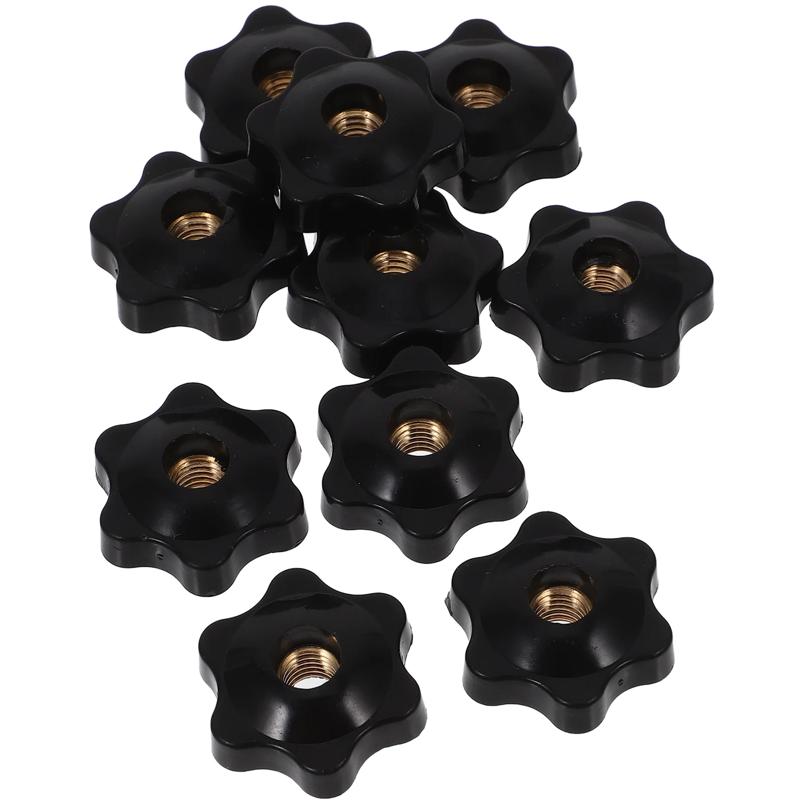 10 Pcs Hexagonal Star Knob Handle Nut Grip Door Tightening Adjustable Screw Handles Manual Plastic