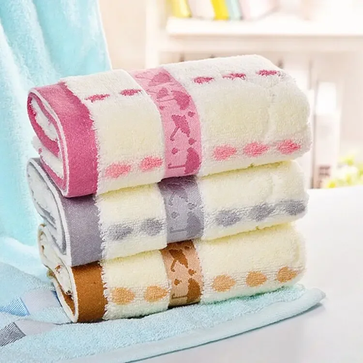 Super Absorbent Soft Washcloth the Bath Pure Cotton Siege Back Word Bath 35*75 High Quality Raindrops Umbrella Bath Towels