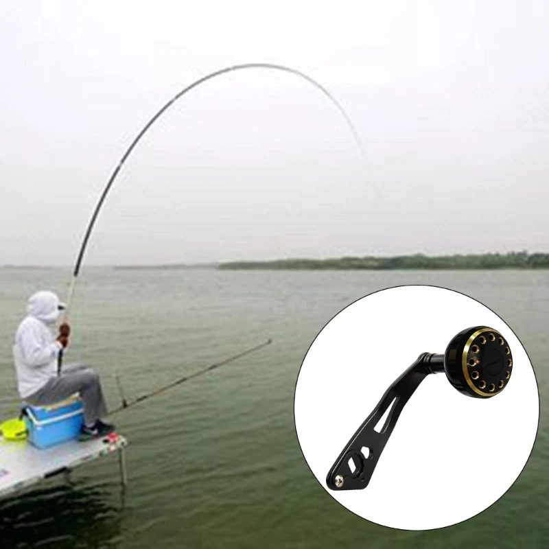 Fishing Reel Handle Metal Power Handle Knob Grip Assembly Parts Fishing Reel Power Handle Baitcasting Reel Replacement