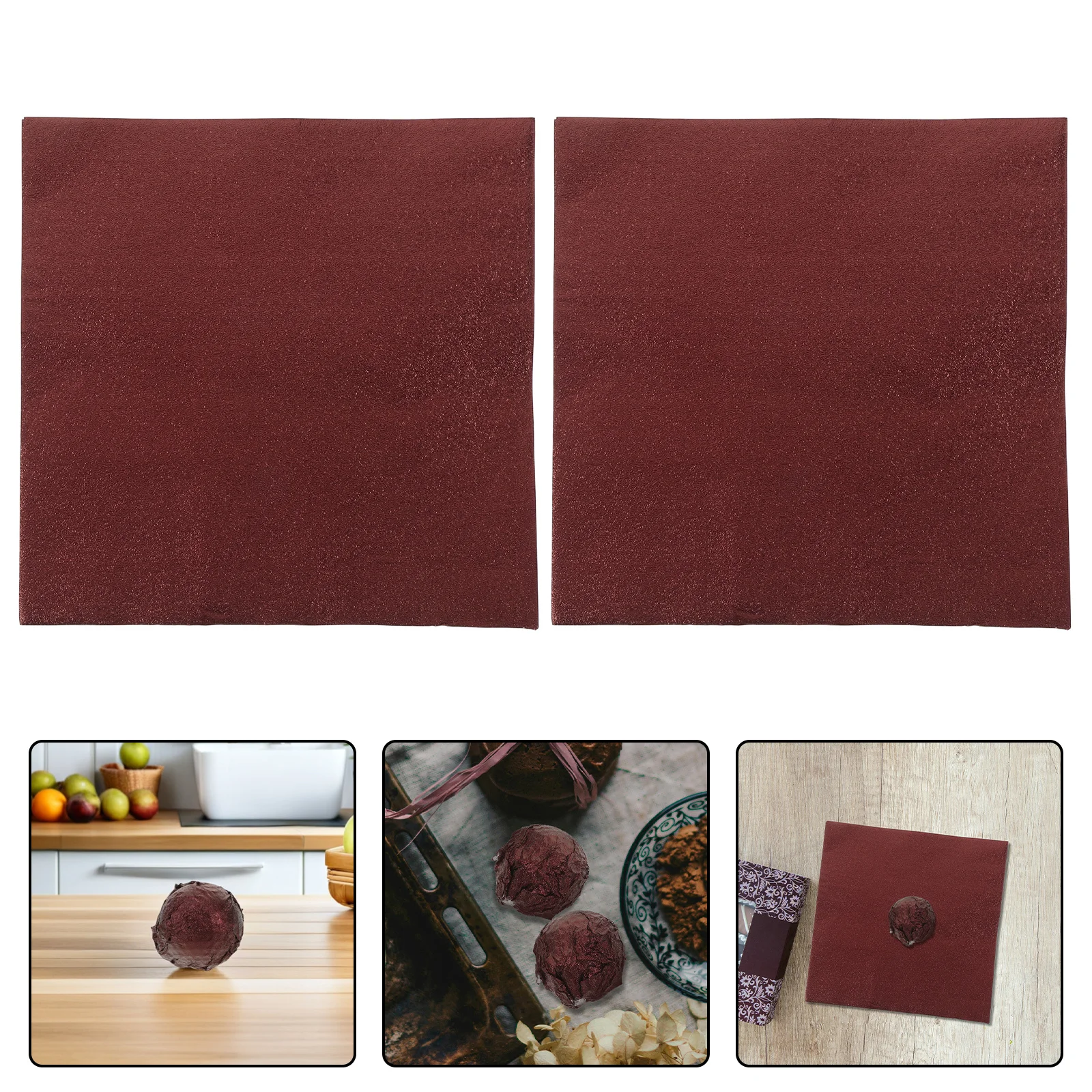 

300Pcs Candy Wrapping Foil 15x15cm Aluminum Packaging Sheets Embossed Chocolate Wrappers for Truffles Fudge Lollies Party Favors