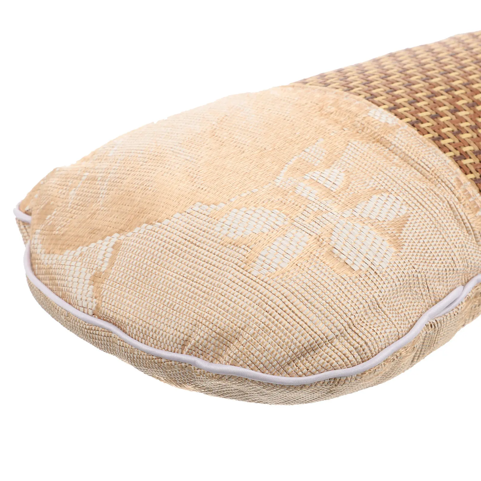 Wormwood Neck Roll Pillow Ice Silk Summer Cooling Ergonomic Support Cushion Neck Fatigue Relief Lumbar Support