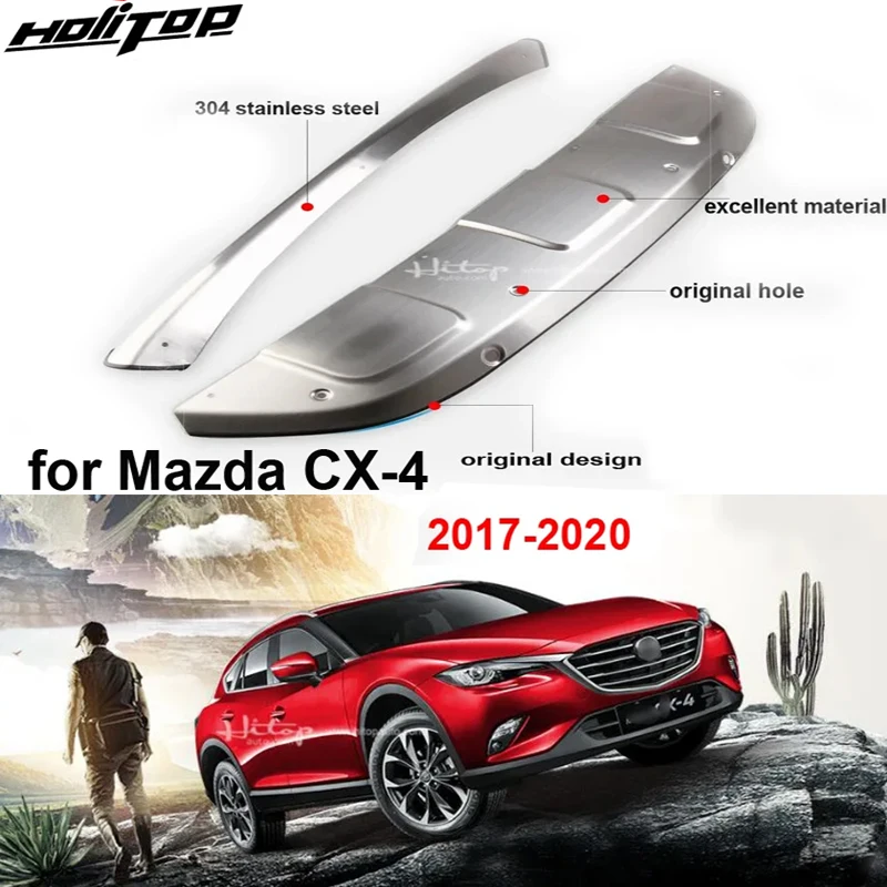 front&rear bumper guard skid plate bumper cover for Mazda CX-4 2017-2020,thicken 304 stainless steel, kindly protect your car