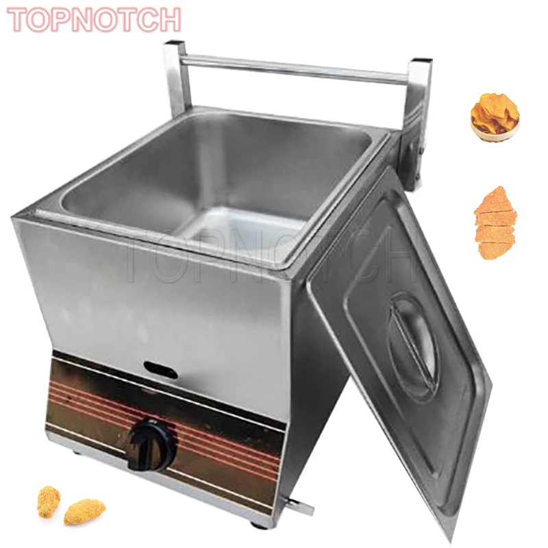 LPG Fryer Commercial Deep Fryer Large Capacity Frying Pan Kfc Fried Chicken Chips Deep Fryer