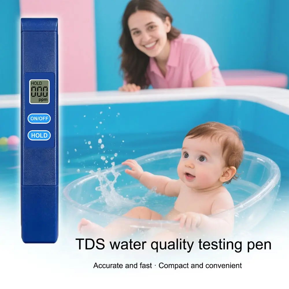 

LCD Digital Display Household Water Test Pen Waterproof Multifunction Water Quality Meter High Accuracy 0-9990ppm