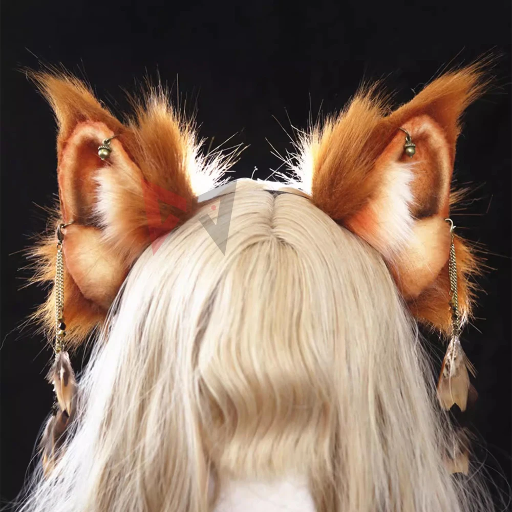 New Hand Made Work Sciuridae Ears Tail Earrings Hairpin Headband Headwear For Game Party Cosplay Accessories Custom Made