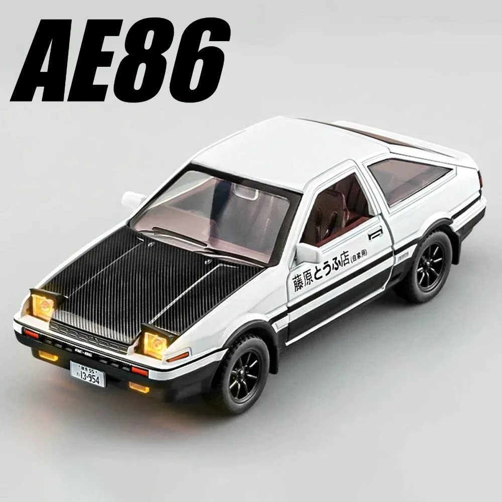 مقياس 1:30 AE86 لعبة سيارة نموذج دييكاست سبيكة التراجع الأبواب فتح الجسم المعدني محاكاة المركبات لعب هدايا للأطفال