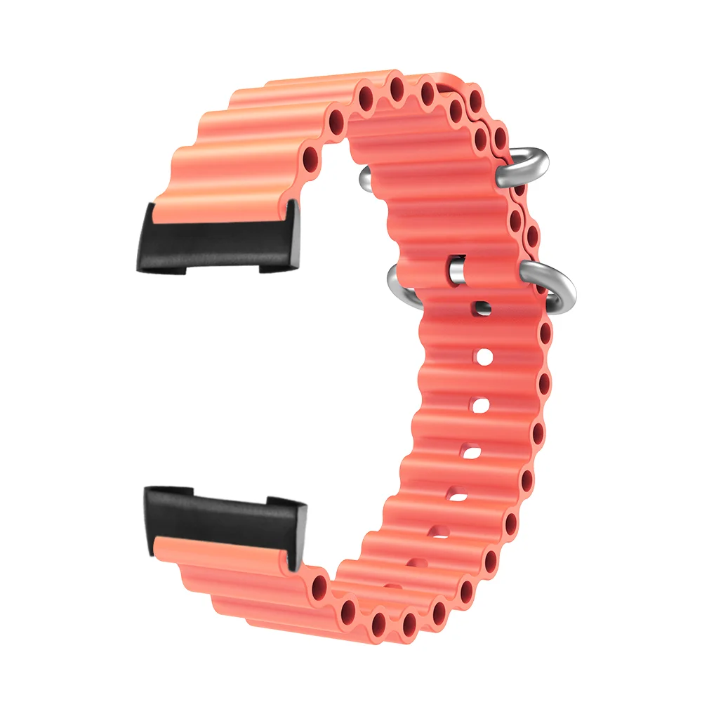 

Quick Release Watch Strap for Fitbit Charge 3 4 5 Waterproof Silicone Adjustable Ocean Sport Watch Band for Men Women Bracelet